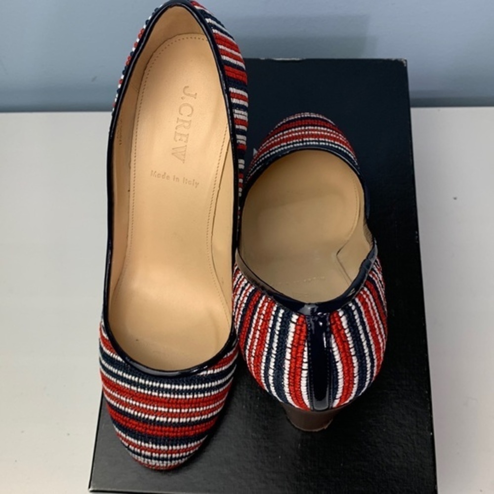 J. Crew Etta Bead Stitch Pumps Size 7 - Picture 10 of 10